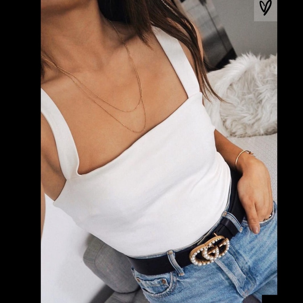 Lulus Symbolize White Sleeveless Bodysuit NWOT